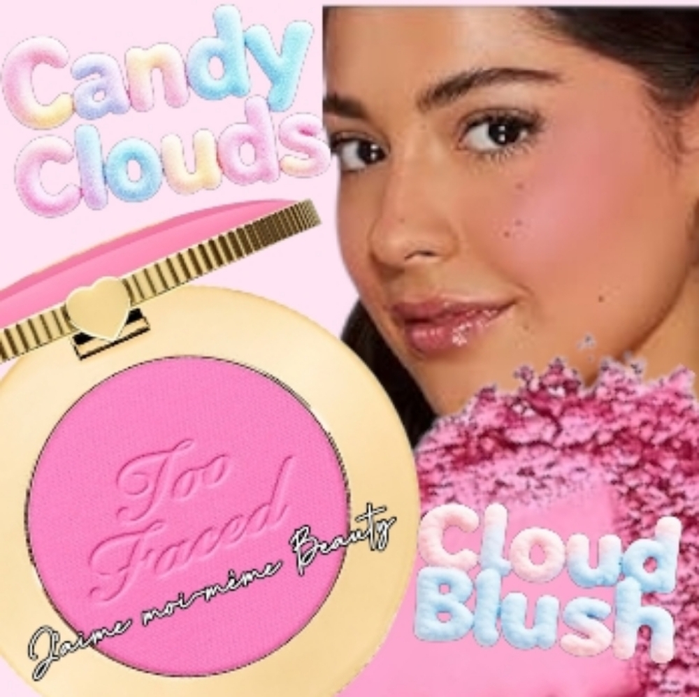 Too Faced Candy Clouds Blush - Candy Clouds- Vibrant Baby Pink